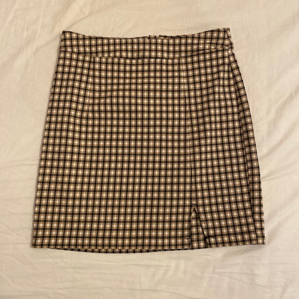 plaid mini skirt